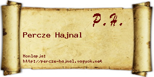 Percze Hajnal névjegykártya